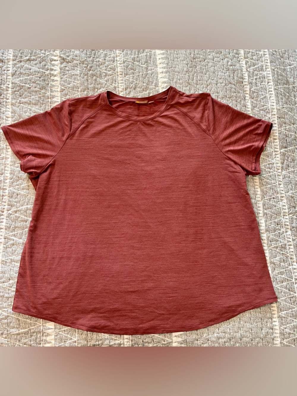 Zella 3X Active Tee Plus Size Red Short Sleeve Workout Athleisure Top